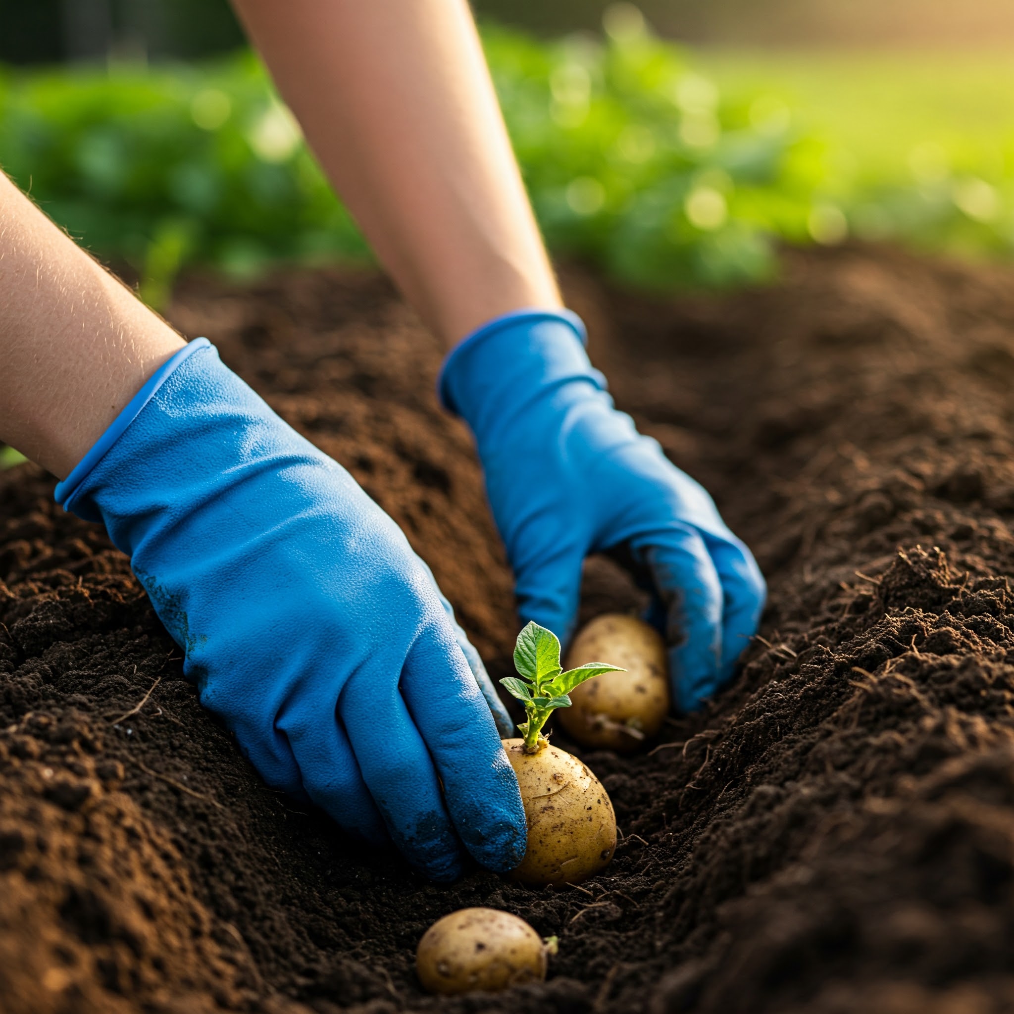 Planting Irish Potatoes at Inagi Farm